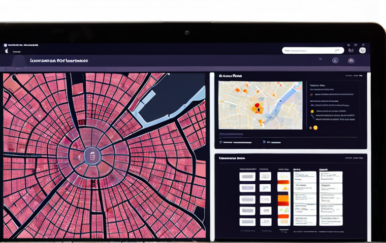 **Prompt:** Open data portal interface showcasing crime statistics visualized as heatmaps on a city map. Citizens are interacting with the data on laptops and tablets, highlighting transparency and community engagement in data-driven decision-making. The style is modern and tech-forward, emphasizing accessibility and public accountability.